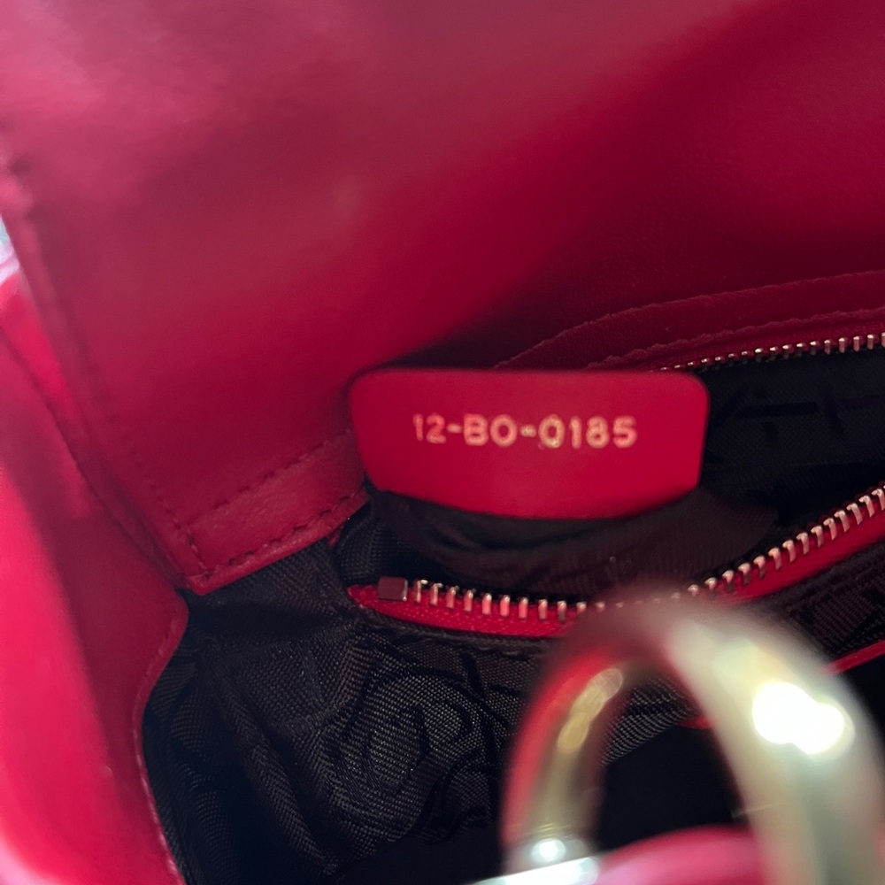 Mini Lady Dior Red Lambskin - Picture 7 of 8